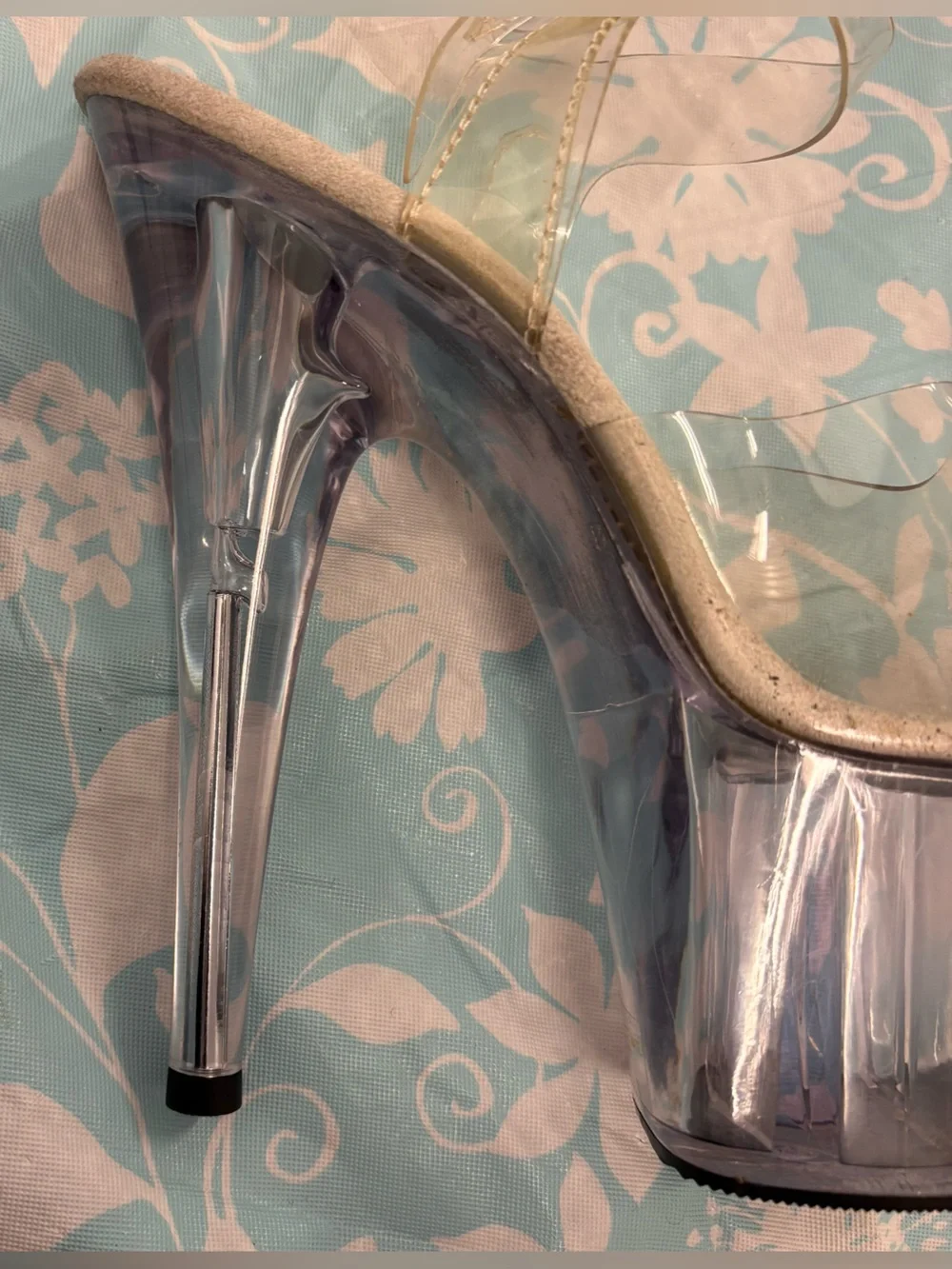 Pleaser clear platforms Size 8